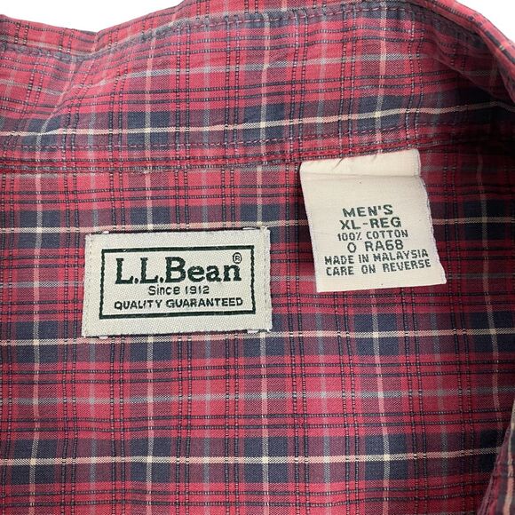 LL Bean Men's Cotton XL Button Front Shirt - Picture 3 of 5
